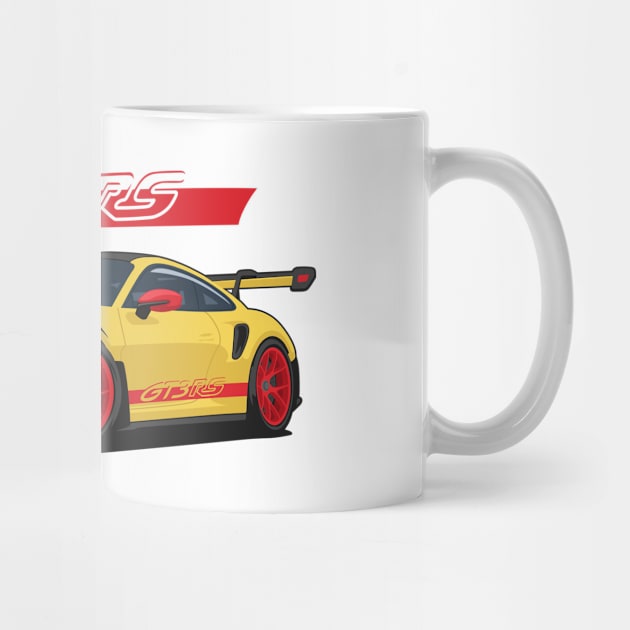 Car 911 gt3 rs yellow red by creative.z